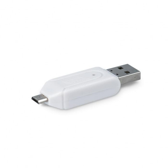 Forever USB + Micro USB Card Reader SD + MicroSD White