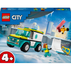 LEGO® 60403 pilsētas ātrā palīdzība un snovbordists