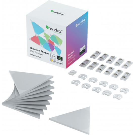 Nanoleaf Shapes Triangles Mini Expansion Pack (10 panels) 1 x 0.54 W, 16M+ colours, 2.4GHz WiFi b/g/n;