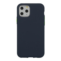Mocco Soft Cream Silicone Back Case for Apple iPhone 12/12 Pro Dark Blue