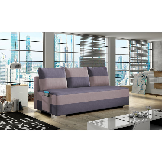 Dīvāns-gulta Atila ar gultas veļas kasti violeta, Soro 65, Soro 61