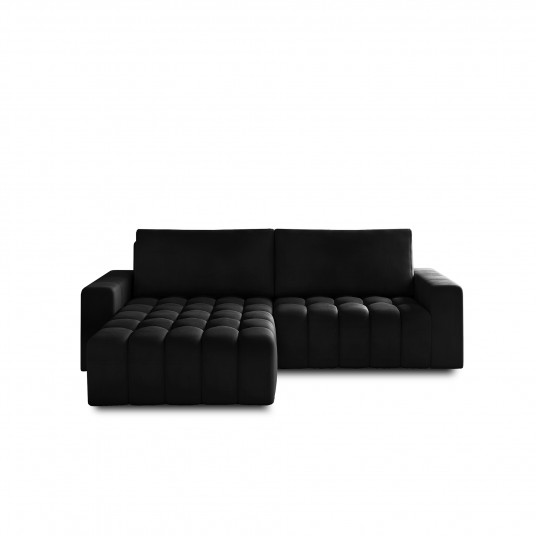 Stūra dīvāns Bonett ar gultas kasti, audums Paklājiņš Velvet 99