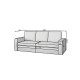 Dīvāns-gulta Inversa ar pelēku gultas kasti, Soro 93