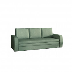 Dīvāns-gulta Inversa ar gultas veļas kasti zaļā krāsā, Soro 34