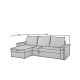 Stūra dīvāns Livio ar gultas kasti, audums Alova 04