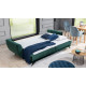 Dīvāns-gulta Megis ar zilu gultas veļas kasti, Solar 79
