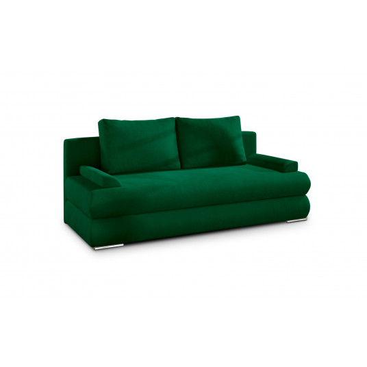Dīvāns-gulta Milo ar gultas veļas kasti zaļa, Monolith 37