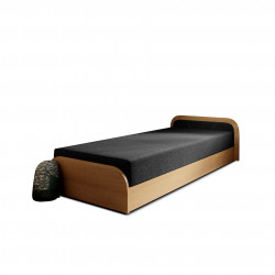 Gulta ar gultas kasti Parys Sawana 14, 80x190, melna krāsa