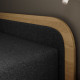 Gulta ar gultas kasti Parys Sawana 14, 80x190, melna krāsa