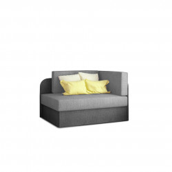 Dīvāns-gulta Rosa ar pelēku gultas kasti, Omega 02, Omega 13
