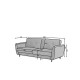 Dīvāns-gulta Bellis ar gultas veļas kasti, pelēka, Flores 4