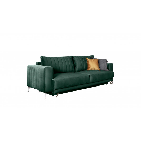 Dīvāns - gulta Elise ar gultas veļas kasti zaļš, Loco 35