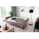 Dīvāns-gulta Revi ar rozā gultas veļas kasti, Loco 24