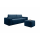 Dīvāns-gulta Silla ar gultas kasti zilā krāsā, Lux 40