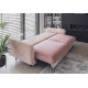 Dīvāns-gulta Silva ar rozā gultas veļas kasti, Gojo 101