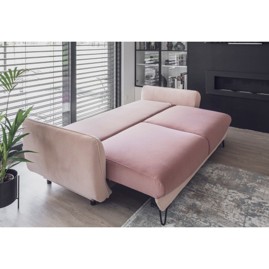 Dīvāns-gulta Silva ar gultas kastīti zaļš, Velvetmat 38