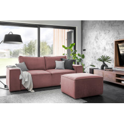 Dīvāns-gulta Silla ar rozā gultas veļas kasti, Velvetmat 24