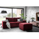 Dīvāns-gulta Silla ar gultas veļas kasti sarkanā krāsā, Loco 25