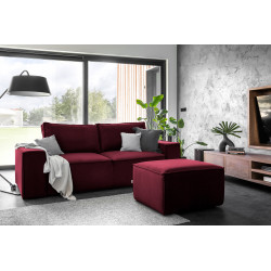 Dīvāns-gulta Silla ar gultas veļas kasti sarkana, Velvetmat 25