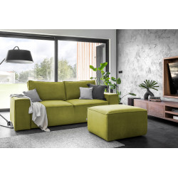 Dīvāns-gulta Silla ar gultas kasti zaļa, Loco 33