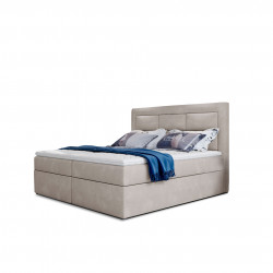 Kontinentālā gulta ar gultas kasti Vivre 140x200, krēms, audums Paros 02