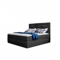 Kontinentālā gulta ar gultas kasti Vivre 140x200, pelēka, audums Dora 96