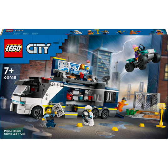LEGO® 60418 pilsētas policijas mobilā noziegumu laboratorijas kravas automašīna
