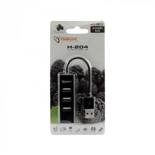Sbox H-204 USB 4 Ports HUB black