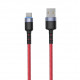 Tellur Data cable USB to Type-C with LED Light, 3A, 1.2m red