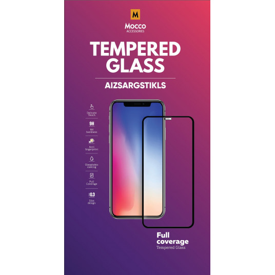 Mocco Full Face / Full Glue Tempered Glass Full Coveraged with Frame Samarng Galaxy A12 Black