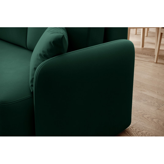 Stūra dīvāns Hudson, zaļš