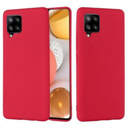 Mocco Liquid Silicone Soft Back Case for Samsung Galaxy A42 5G Red