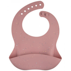 CANPOL BABIES silikona lacīte ar kabatu DOTS, 51/029_pink