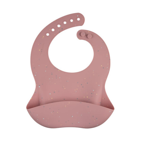 CANPOL BABIES silikona lacīte ar kabatu DOTS, 51/029_pink