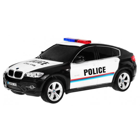 Licencēta policijas automašīna ar konsoli Bmw X6 1:24 Black