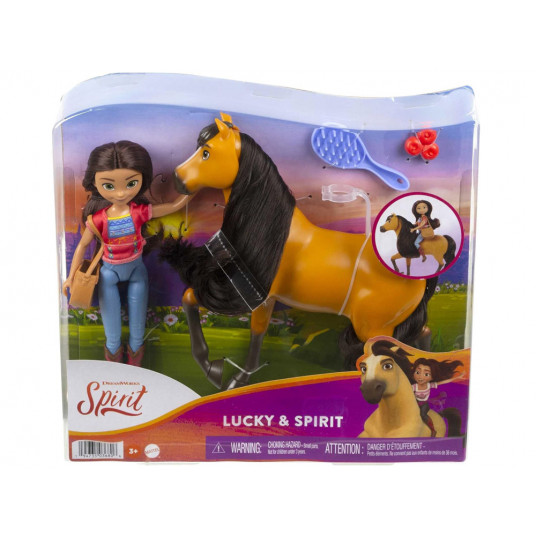 Lelle Lūcija ar Spirit zirgu