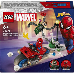 LEGO® 76275 Marvel motociklu iedzīšana: Zirnekļcilvēks pret ārstu astoņkājiem