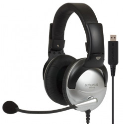 Koss Gaming austiņas SB45 USB galvas saite/uz auss, USB, mikrofons, sudraba/melns, trokšņu slāpēšana,