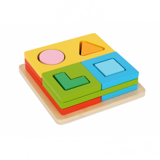 Krāsaina koka puzle - Tooky Toy