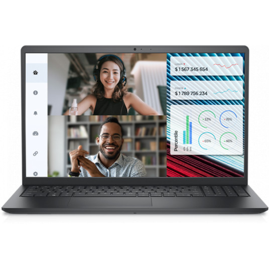 Dell Vostro 15 3520 HP FHD i3-1215U/8GB/256GB/UHD/Win11/ENG aizmugurgaismojums kbd/Melns/3Y ProSupport NBD Onsite Dell