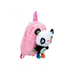 Bērnu mugursoma - Panda, rozā