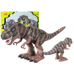 Tyrannosaurus Rex ar akumulatoru darbināms dinozaurs, brūns