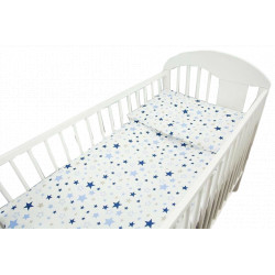 Divdaļīgs gultas veļas komplekts - zvaigznes, 135x100 40x60