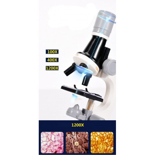 Bērnu mikroskopa komplekts - Zinātniskais mikroskops