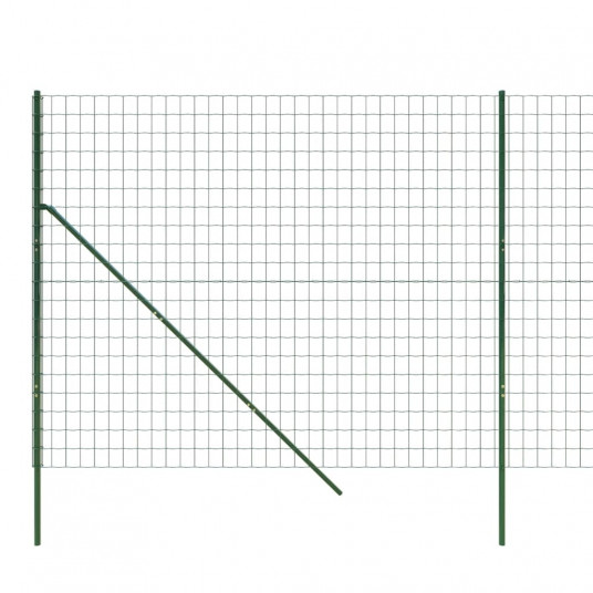 Stiepļu sieta žogs, zaļš, 2,2x10m, cinkots tērauds