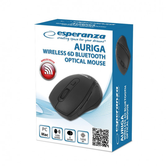 Esperanza EM128K bezvadu Bluetooth 6D pele, melna