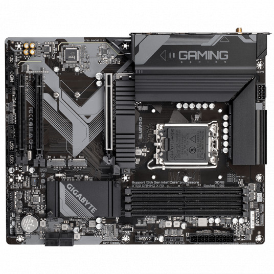 Gigabyte B760 GAMING X AX 1.1 M/B Procesoru saime Intel, Procesora ligzda LGA1700, DDR5 DIMM, Atmiņas sloti 4, Atbalstītie cietā diska interfeisi SATA, M.2, SATA savienotāju skaits 4, Chipset Intel B760 Express, ATX
