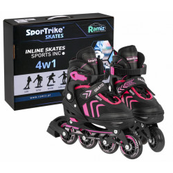 Transformējamās skrituļslidas - Sport Trike, 39-43, rozā