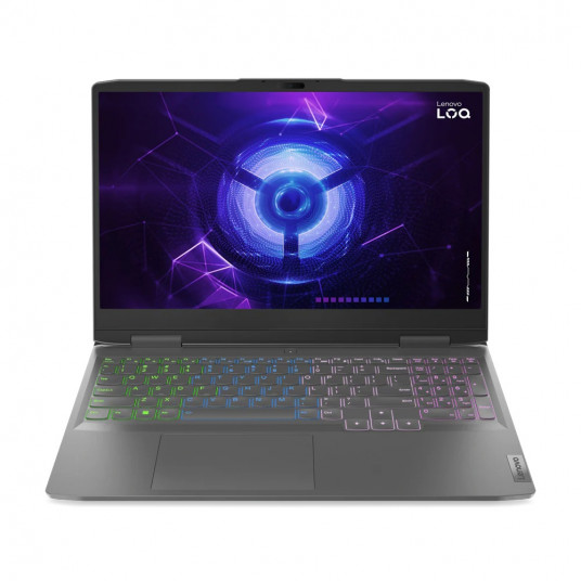 Lenovo LOQ 15IRH8 pelēks, 15,6 collas, IPS, FHD, 1920 x 1080, pretatspīduma, Intel Core i5, i5-12450H, 8 GB, SO-DIMM DDR5-4800, SSD 512 GB, NVIDIA GeForce RTX6,6DR6 GB, nav optiskā diskdziņa, Windows 11 Home, 802.11ax, Bluetooth versija 5.1, tastatūras lo