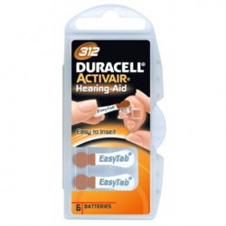 Baterijas DURACELL Activair DA 312, 6-pack